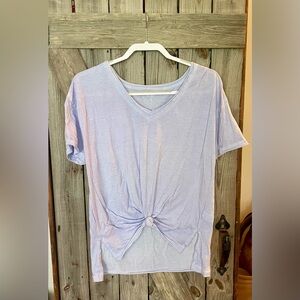 True Craft Light Purple Knot Front Tee